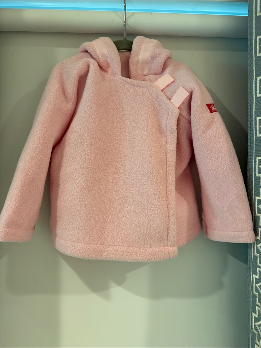 Girls' Soft Pink Hooded Fleece Jacket
